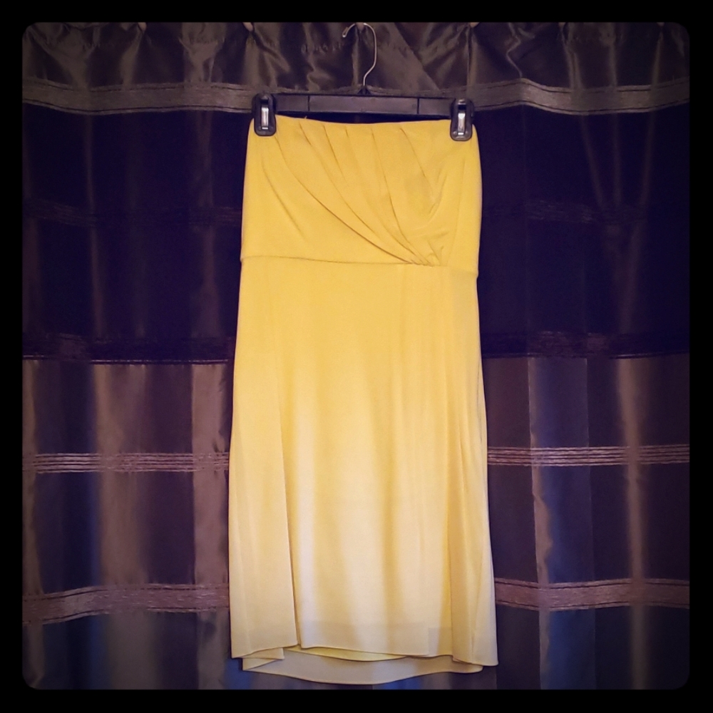 Yellow cocktail dress